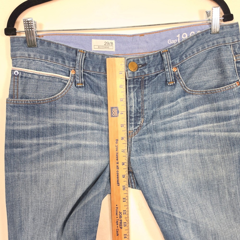 Gap Jeans Womens 29/8 Blue Boyfriend Distressed Denim Y2K Casual Classic Minimal - Picture 6 of 15